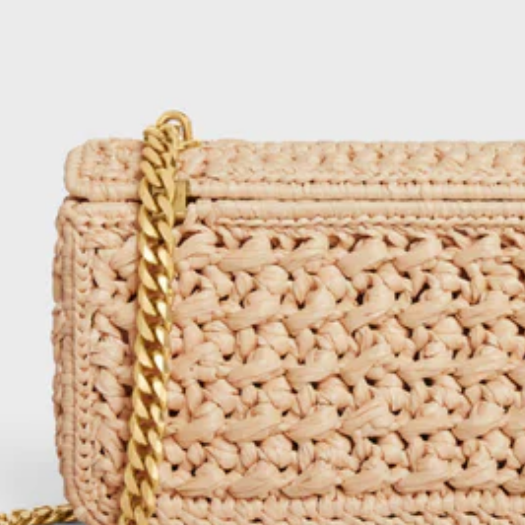 Raffia-Kettentasche